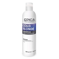 Epica Professional шампунь для нейтрализации жёлтого оттенка волос с маслом макадамии и экстрактом ромашки Cold Blond