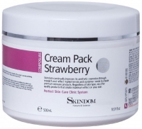 Skindom крем-маска с экстрактом клубники для лица, шеи и зоны декольте Cream Pack Strawberry