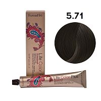 Крем-краска для волос Farmavita Life Color Plus 5.71 средний коричневый кашемир пепельный, 100 мл
