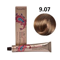 Крем-краска для волос Farmavita Life Color Plus 9.07 очень холодный блондин, 100 мл
