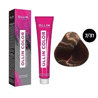 Крем-краска для волос OLLIN Color 7/31 русый золотисто-пепельный, 100 мл
