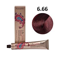 Крем-краска для волос Farmavita Life Color Plus 6.66 красно-пунцовый, 100 мл