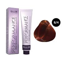 Крем-краска для волос OLLIN Performance 8/4 светло-русый медный, 60 мл