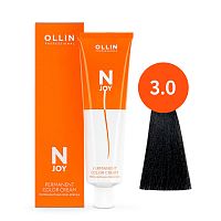 Крем краска для волос OLLIN N-JOY 3/0 темный шатен, 100 мл