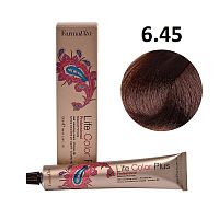 Крем-краска для волос Farmavita Life Color Plus 6.45 темный блондин медный, 100 мл