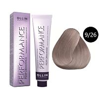 Крем-краска для волос OLLIN Performance 9/26 блондин розовый, 60 мл