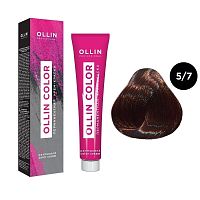Крем-краска для волос OLLIN Color 5/7 светлый шатен коричневый, 100 мл