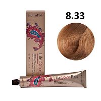 Крем-краска для волос Farmavita Life Color Plus 8.33 насыщенный светлый блондин золотистый, 100 мл