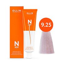 Крем краска для волос OLLIN N-JOY 9/25 блондин фиолетово-махагоновый, 100 мл
