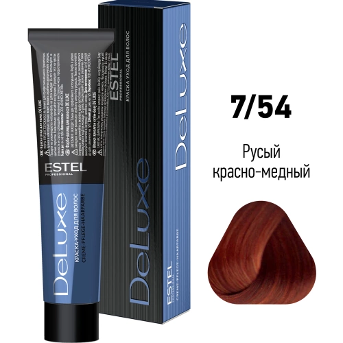 7/54 краска для волос, русый красно-медный / DELUXE 60 мл фото 2
