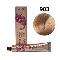 Крем-краска для волос Farmavita Life Color Plus 903 очень светлый золотистый блондин сильный осветлитель, 100 мл
