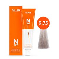 Крем краска для волос OLLIN N-JOY 9/75 блондин коричнево-махагоновый, 100 мл