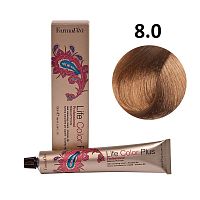 Крем-краска для волос Farmavita Life Color Plus 8.0 светлый блондин, 100 мл