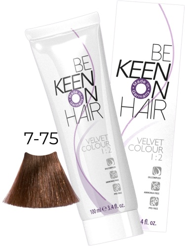 Крем-краска без аммиака VELVET COLOUR 7.75 Палисандр/Mittelblond Braun-Rot (Palisander)