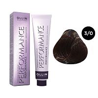 Крем-краска для волос OLLIN Performance 3/0 темный шатен, 60 мл
