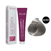 Крем-краска для волос OLLIN Silk Touch 0/01 корректор серебряный, 60 мл