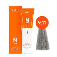 Крем краска для волос OLLIN N-JOY 9/11 блондин интенсивно-пепельный, 100 мл