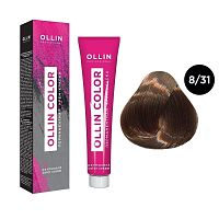 Крем-краска для волос OLLIN Color 8/31 светло-русый золотисто-пепельный, 100 мл