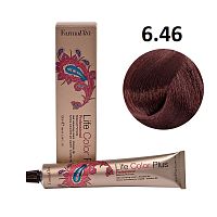 Крем-краска для волос Farmavita Life Color Plus 6.46 темный блондин медно-красный, 100 мл