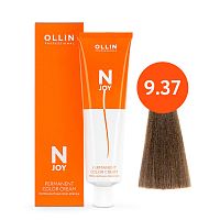 Крем краска для волос OLLIN N-JOY 9/37 блондин золотисто-коричневый, 100 мл
