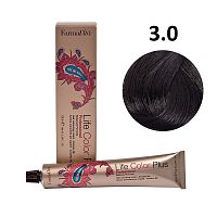 Крем-краска для волос Farmavita Life Color Plus 3.0 темно-коричневый, 100 мл