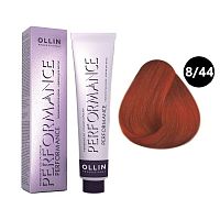 Крем-краска для волос OLLIN Performance 8/44 светло-русый интенсивно-медный, 60 мл