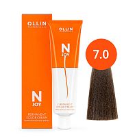 Крем краска для волос OLLIN N-JOY 7/0 русый, 100 мл