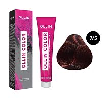 Крем-краска для волос OLLIN Color 7/5 русый махагоновый, 100 мл