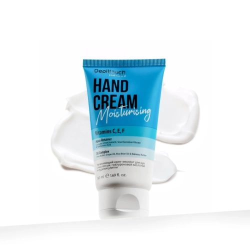 Крем для рук увлажняющий с маслом ши, гиалуроновой кислотой и муцином улитки / Depiltouch Professional 50 мл фото 3