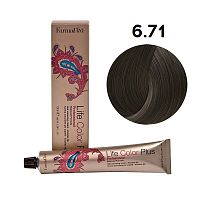 Крем-краска для волос Farmavita Life Color Plus 6.71 светлый блондин кашемир пепельный, 100 мл