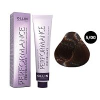 Крем-краска для волос OLLIN Performance 5/00 светлый шатен глубокий, 60 мл