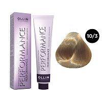 Крем-краска для волос OLLIN Performance 10/3 светлый блондин золотистый, 60 мл
