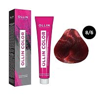 Крем-краска для волос OLLIN Color 8/6 светло-русый красный, 100 мл