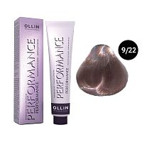 Крем-краска для волос OLLIN Performance 9/22 блондин фиолетовый, 60 мл