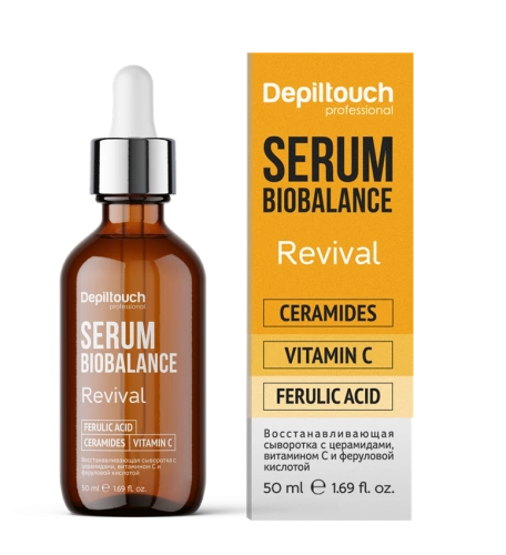 Сыворотка восстанавливающая для лица с церамидами, витамином С и феруловой кислотой / Depiltouch Professional 50 мл фото 3