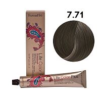 Крем-краска для волос Farmavita Life Color Plus 7.71 очень светлый коричневый кашемир пепельный, 100 мл