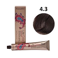 Крем-краска для волос Farmavita Life Color Plus 4.3 каштановый золотистый, 100 мл