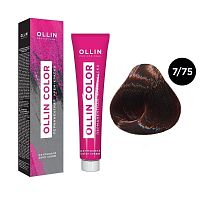 Крем-краска для волос OLLIN Color 7/75 русый коричнево-махагоновый, 100 мл