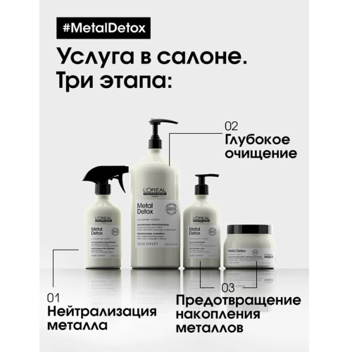 Шампунь для восстановления окрашенных волос / METAL DETOX 1500 мл фото 8