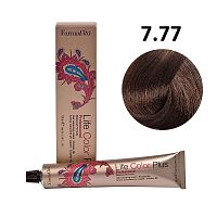 Крем-краска для волос Farmavita Life Color Plus 7.7 очень светлый коричневый кашемир, 100 мл