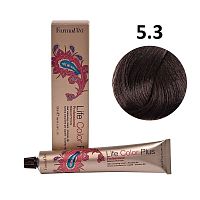 Крем-краска для волос Farmavita Life Color Plus 5.3 светло-каштановый золотистый, 100 мл