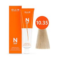 Крем краска для волос OLLIN N-JOY 10/35 светлый блондин золотисто-махагоновый, 100 мл
