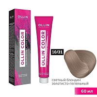 Крем-краска для волос OLLIN Color 10/31 светлый блондин золотисто-пепельный, 60 мл