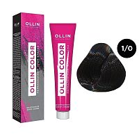 Крем-краска для волос OLLIN Color 1/0 иссиня-черный, 100 мл