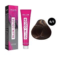 Крем-краска для волос OLLIN Color 6/1 темно-русый пепельный, 100 мл