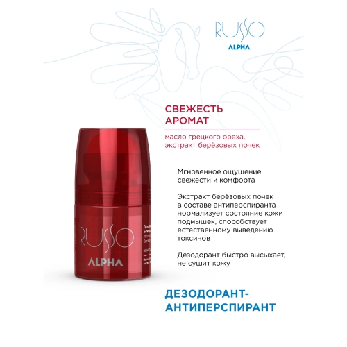 Дезодорант-антиперспирант для тела / ALPHA RUSSO 75 мл фото 2